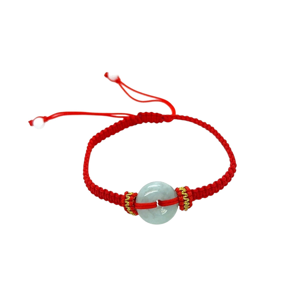 Burmese Jadeite Bi Silk Bracelet