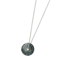 14kt Burmese Icy Gray Jadeite Bi Necklace