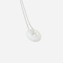 14kt Burmese Icy White Jadeite Bi Necklace