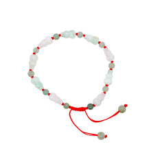 Burmese Jadeite Gourd Silk Bracelet