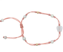 14kt YG Beads w/ Burmese Jadeite Lotus Blossom & Happiness Mala Bracelet or Anklet