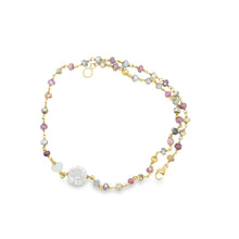 14kt YG Burmese White Jadeite Plum Blossom & Heart w/Sapphire Facet Beads Anklet, Necklace or Double Wrap Bracelet