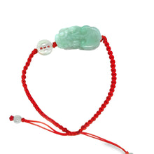 Burmese Jadeite Pei Yao/Pixiu & Coin Silk Bracelet