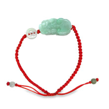 Burmese Jadeite Pei Yao/Pixiu & Coin Silk Bracelet