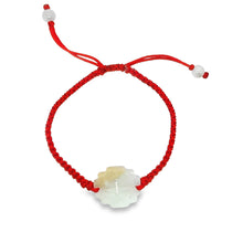 Burmese Jadeite Amulet of Protection Children's Silk Bracelet