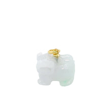 18kt YG Burmese Jadeite Fu Lion Dog Pendant