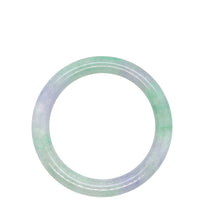 Burmese Lavender Green Jadeite Traditional Fit Bangle