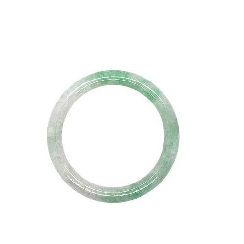 Burmese Apple Green Jadeite 8mm wide Comfort Fit Bangle