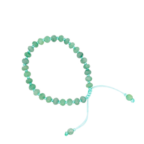 Burmese Mint Green Jadeite Silk Bracelet