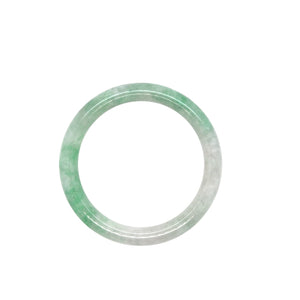 Burmese Apple Green Jadeite 8mm wide Comfort Fit Bangle
