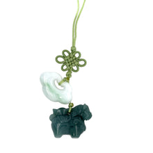 Burmese Jadeite Horse & Ruyi Charm