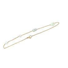14kt YG Burmese Jadeite Baqua, Gourd & Mini Hearts Anklet