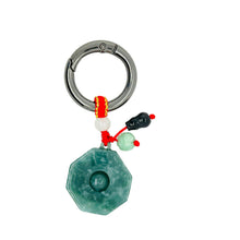 Burmese Jadeite Baqua, Gourd, Lotus Charm