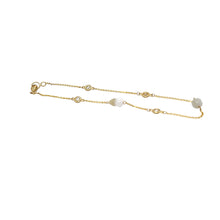 18kt YG Burmese Jadeite Gourd & Lotus w/Diamonds Anklet