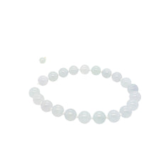 10mm Burmese Icy Blue Pink & Lavender Jadeite Mala Silk Bracelet