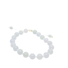 10mm Burmese Icy Blue Pink & Lavender Jadeite Mala Silk Bracelet