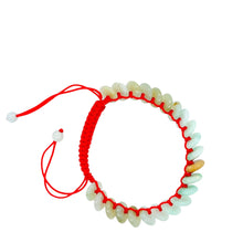 Burmese Jadeite Mini Good Fortune Coin Silk Bracelet