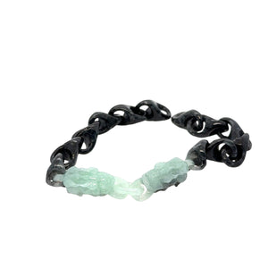 Burmese Jadeite Pei Yao/Pixiu Interlocks Bracelet
