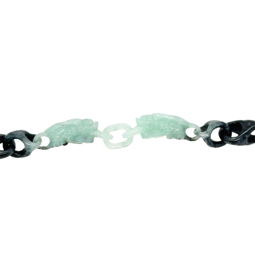 Burmese Jadeite Pei Yao/Pixiu Interlocks Bracelet