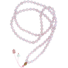 5mm Burmese Pink Jadeite Paired w/Burmese Jadeite Heart & Pink Tourmaline Mala Necklace