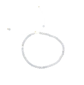 LIMITED ~ 3mm Burmese Icy White Jadeite Silk Bracelet