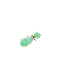18kt Gold Burmese Jadeite Diamond Meow Meow Pendant