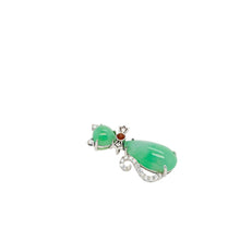 18kt Gold Burmese Jadeite Diamond Meow Meow Pendant