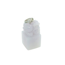 18kt WG Diamond Bail Burmese Lavender Jadeite Fu Lion Chop Pendant