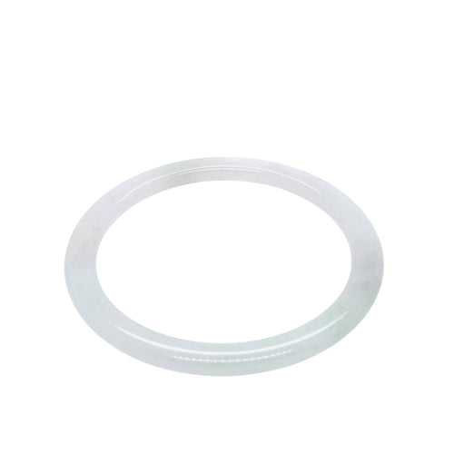 3mm Slim Burmese Icy Lavender Jadeite Bangle