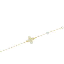 14kt YG Burmese Honey Jadeite Bracelet