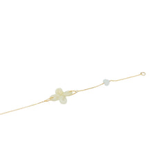 14kt YG Burmese Honey Jadeite Bracelet