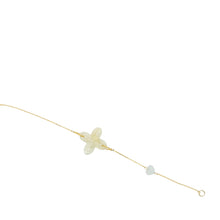 14kt YG Burmese Honey Jadeite Bracelet