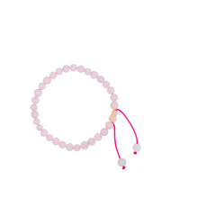 5mm Burmese Pink Jadeite Mala Silk Bracelet
