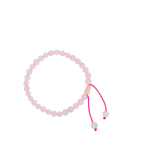 5mm Burmese Pink Jadeite Mala Silk Bracelet