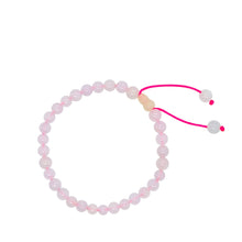 5mm Burmese Pink Jadeite Mala Silk Bracelet