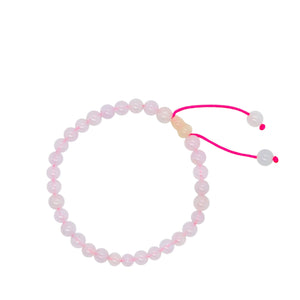 5mm Burmese Pink Jadeite Mala Silk Bracelet