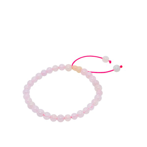 5mm Burmese Pink Jadeite Mala Silk Bracelet
