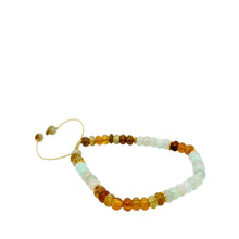 24kt High Karat Burmese Multi Color Jadeite Abacus & Multi Color Tourmaline Silk Bracelet