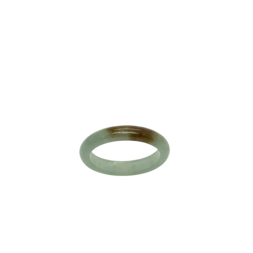 3mm Burmese Icy Blue & Honey Jadeite Comfort Fit Band