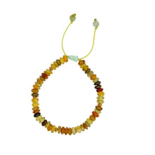 24kt High Karat Burmese Jadeite Gourd & Multi Color Tourmaline Silk Bracelet