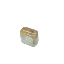 Burmese Icy Honey Jadeite Square Band