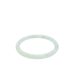 3mm Slim Burmese Icy Blue Jadeite Bangle