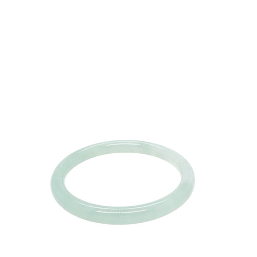3mm Slim Burmese Icy Blue Jadeite Bangle