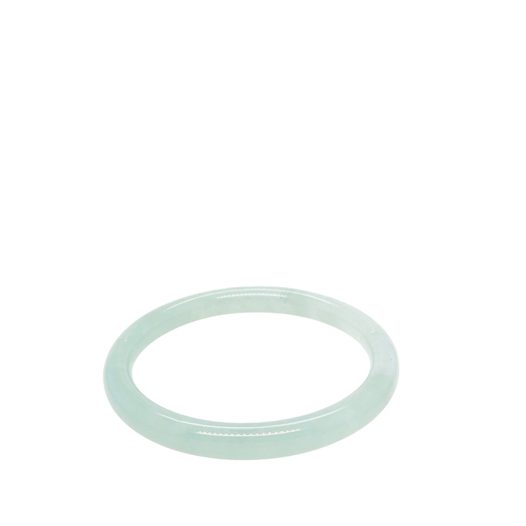 3mm Slim Burmese Icy Blue Jadeite Bangle