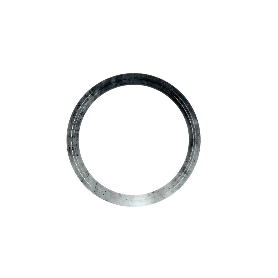 3mm Slim Burmese Icy Yin & Yang Black & White Jadeite Bangle