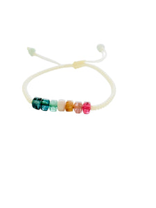 Watermelon Tourmaline Silk Bracelet