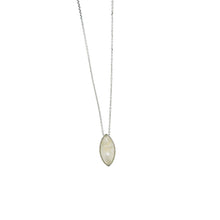 18Kt WG Burmese Imperial White Jadeite Eye Necklace
