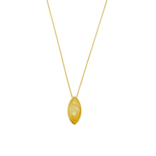 18Kt YG Burmese Icy Honey Jadeite Eye Necklace