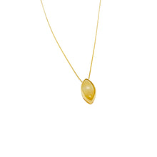 18Kt YG Burmese Icy Honey Jadeite Eye Necklace