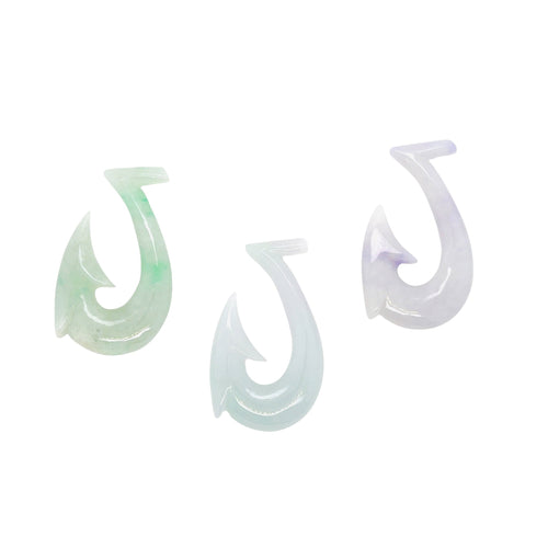 Burmese Jadeite Fish Hook Pendant